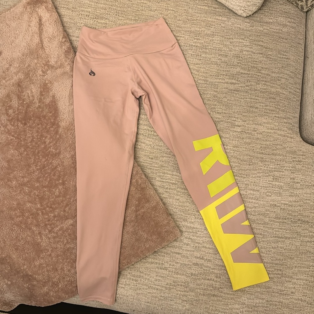 Ryderwear scrunch leggings small - neon & blush NWOT
